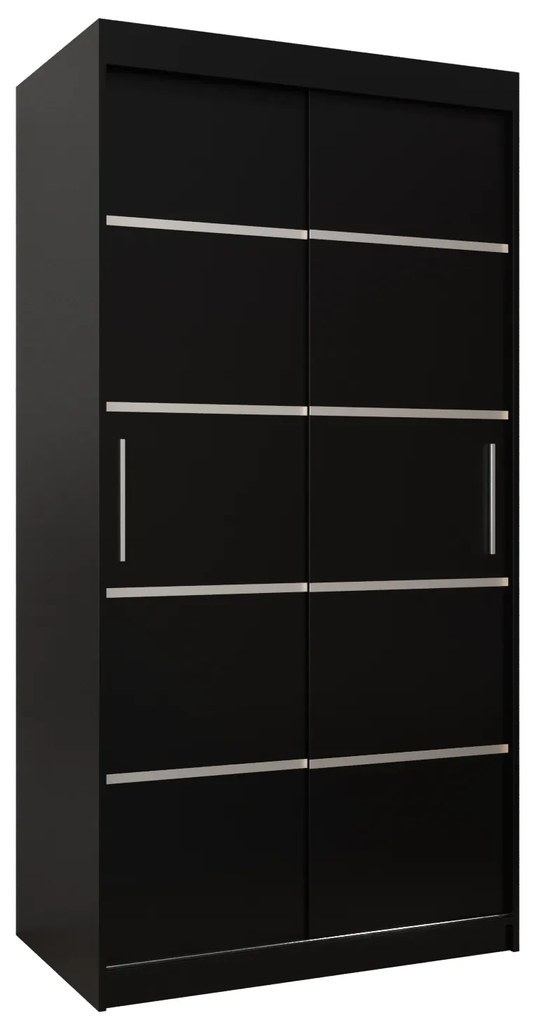 Ruhásszekrény 100 cm Verika 1 100 (fekete). 1063680