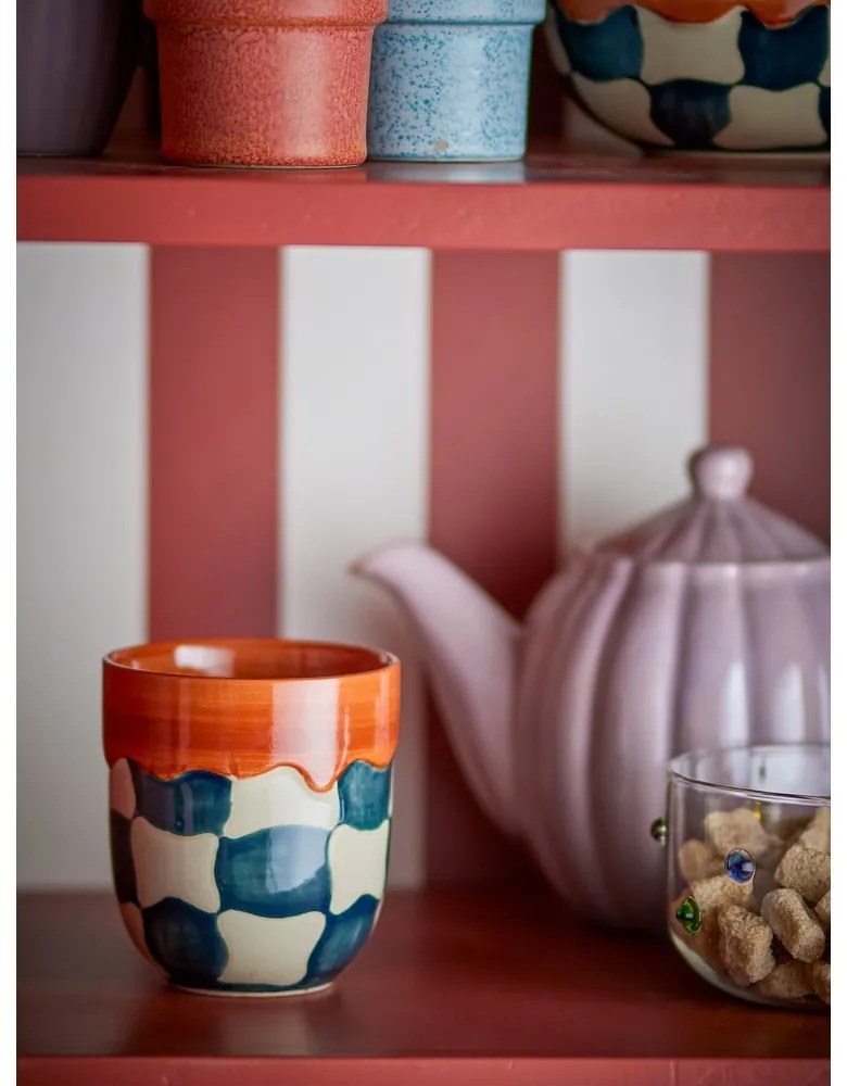 Kőedény csésze szett 4 db-os 375 ml Check – Bloomingville