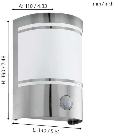 EGLO 30192 - Kültéri lámpa CERNO 1xE27/40W