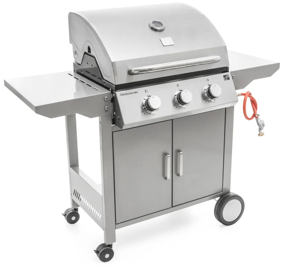 G21 Oklahoma BBQ Premium line gázgrill, 3 égőfej + ajándék nyomáscsökkentő