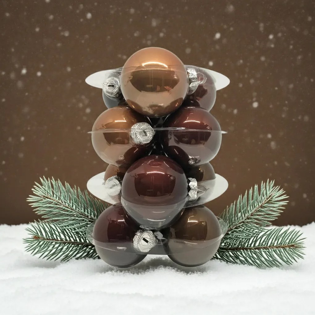 Elegant Lounge üveg karácsonyi gömb szett 12*6cm