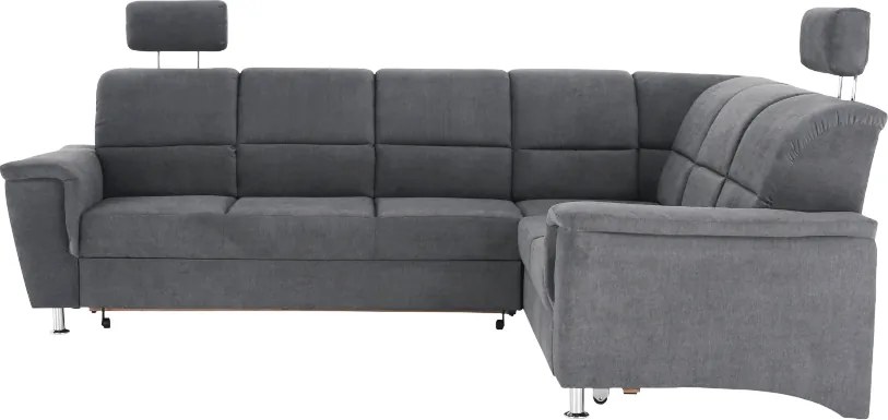 Kinyitható ülőgarnitúra, szürke szövet, jobbos, SANTIAGO