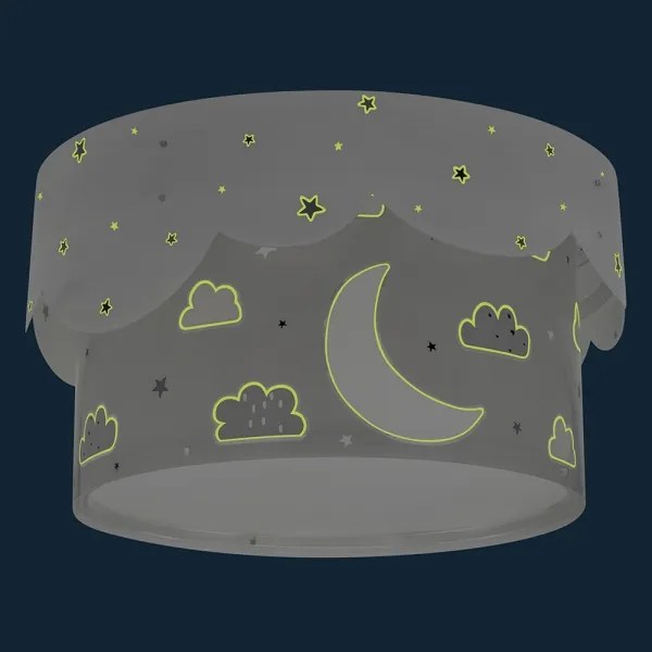 Dalber 61236E - Gyermek mennyezeti lámpa MOON 2xE27/60W/230V szürke
