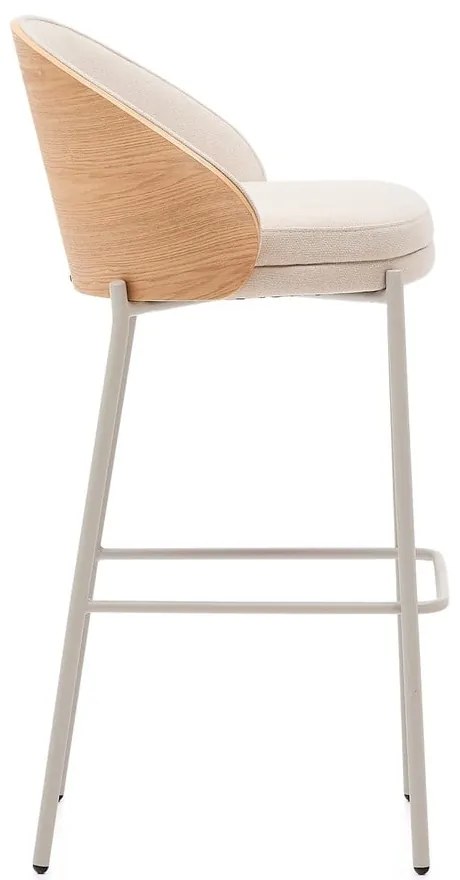 Bézs-világos natúr színű bárszék (ülésmagasság 77 cm) Eamy – Kave Home