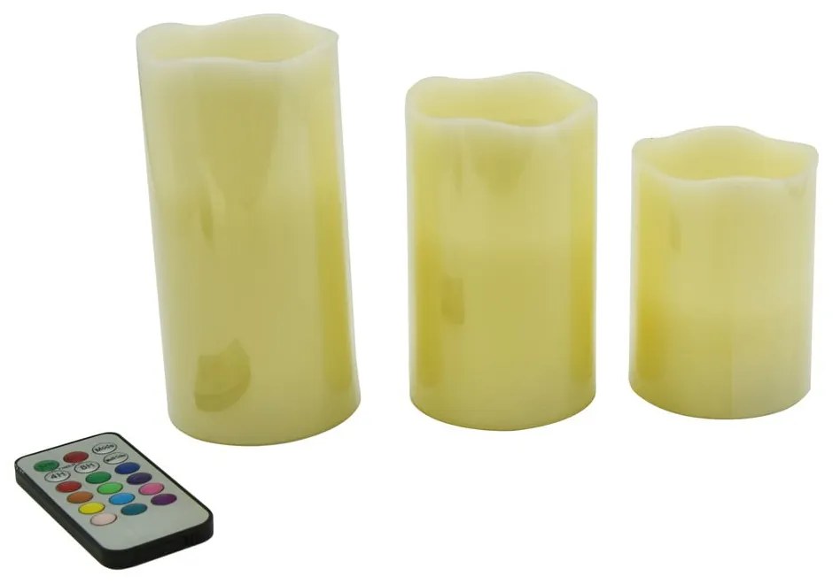 LED gyertya szett 3 db-os (magasság 10 cm) – Hilight