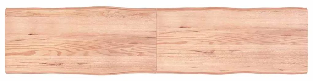 vidaXL világosbarna kezelt tömör asztallap 220x50x(2-6) cm