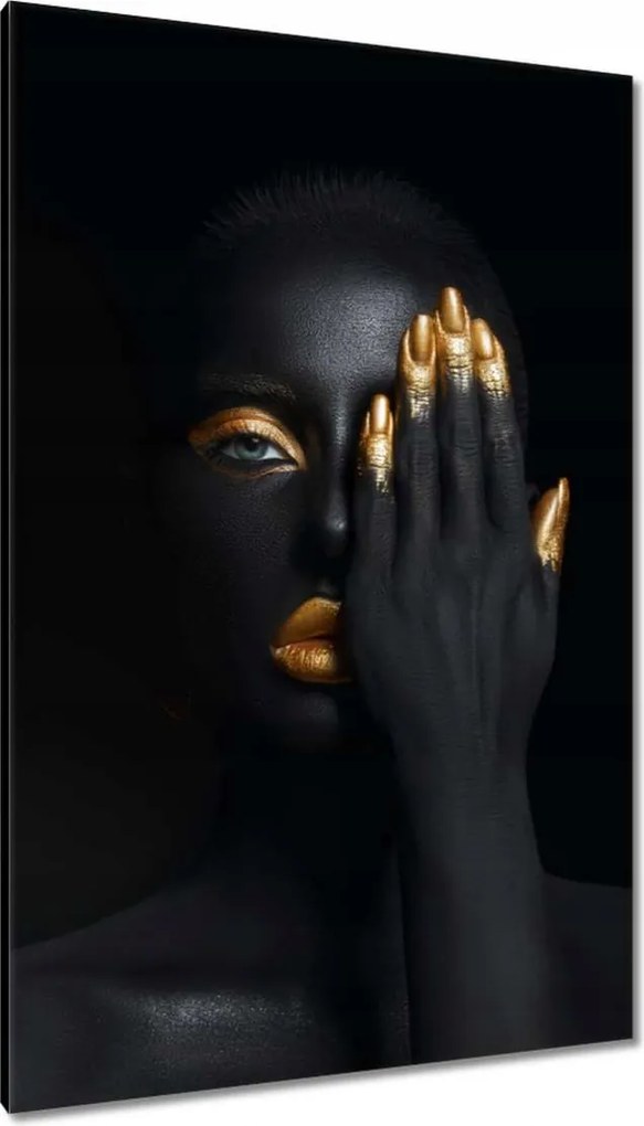 Vászonkép 80x120 Arc az arany tenyér alatt