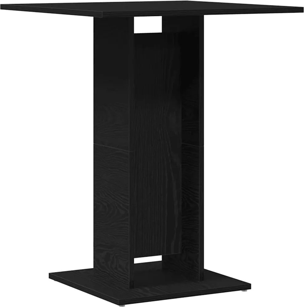 vidaXL fekete tölgy szerelt fa bisztróasztal 60x60x75 cm