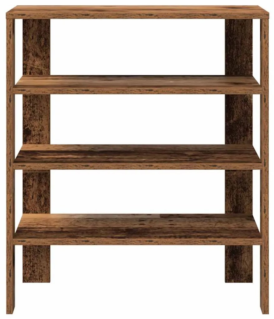 antik fa szerelt fa cipőtartó 61x32x70 cm