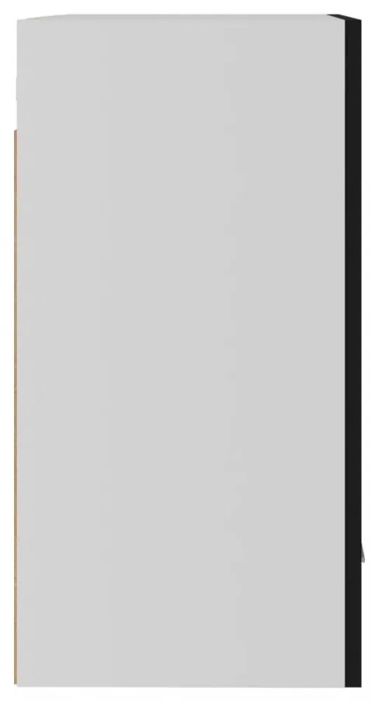 “Lyon” 2 db fekete szerelt fa függő szekrény 50 x 31 x 60 cm