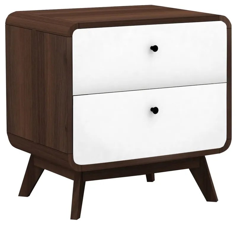 Fehér-natúr színű éjjeliszekrény Cassie - Støraa