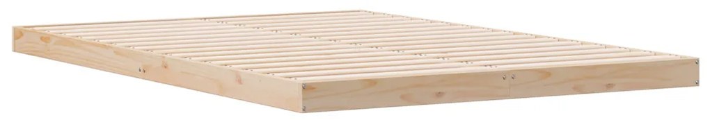 Padlószintű Ágykeret 140x210 cm Tömör Fenyőből