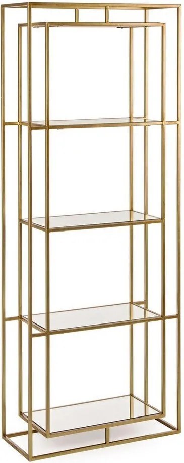 Aranyszínű acél könyvespolc 68x172,5x28 cm Elenor – Bizzotto