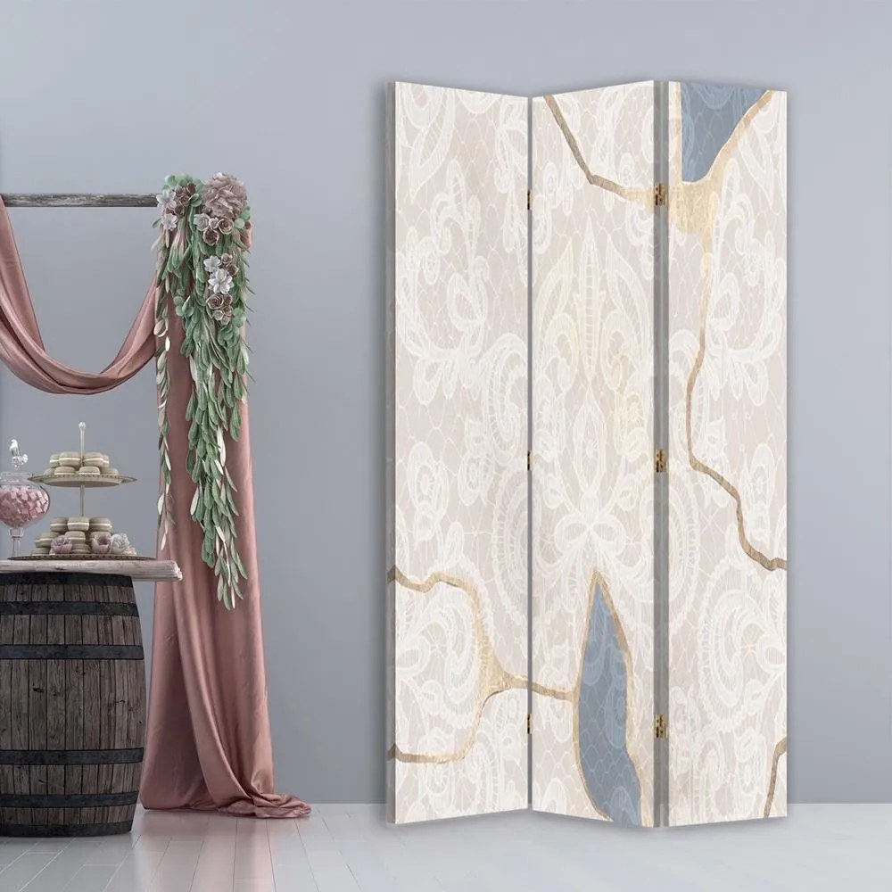 Gario Paraván Finom bézs minta Méret: 145 x 170 cm, Kivitelezés: Klasszikus paraván