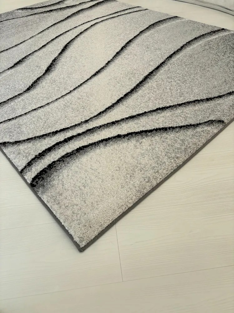 Nora 6032 szürke modern szőnyeg 60x110 cm