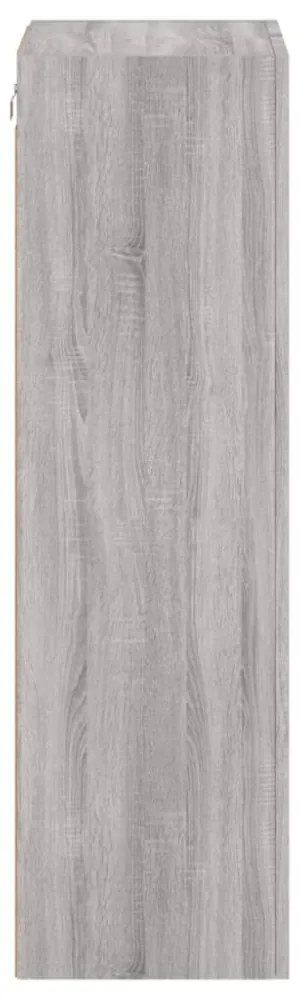 szürke sonoma színű szerelt fa TV-szekrény 40,5 x 30 x 102 cm