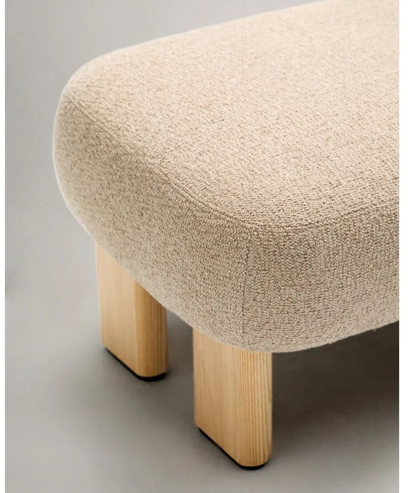 Bézs zsenília lábtartó Nema – Kave Home