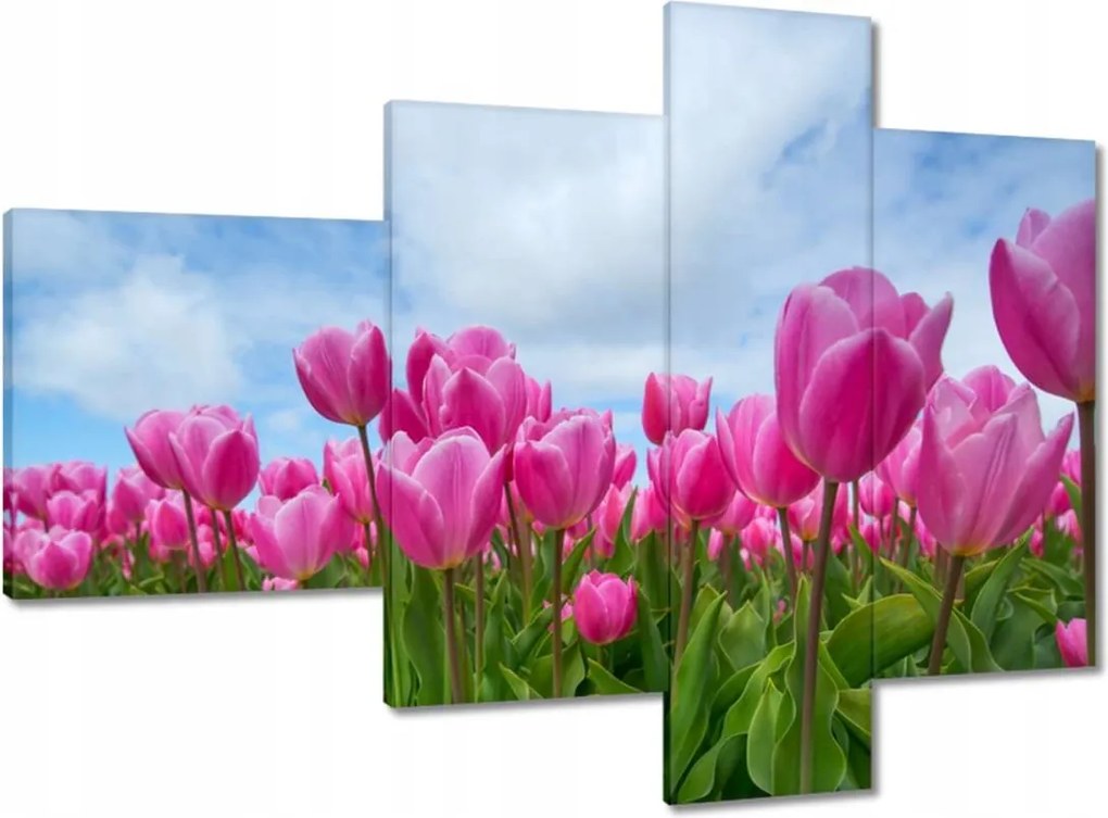 Vászonkép 100x70 Tulipánok Valentin napra