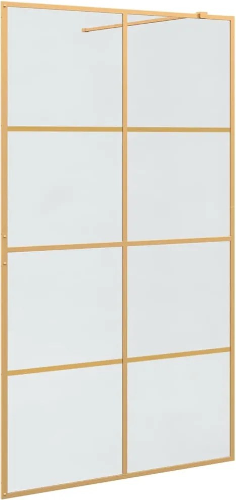 vidaXL Walk-in zuhanyfal Arany 115 x 195 cm edzett üveg