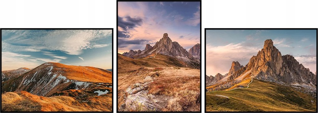 Poszter triptichon szett 40x50 hegyek csúcs táj