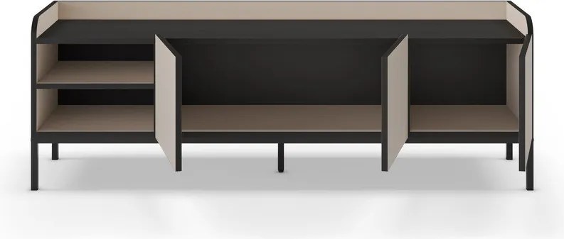 Krémszínű TV-állvány 160x55x42 cm Adara – Marckeric