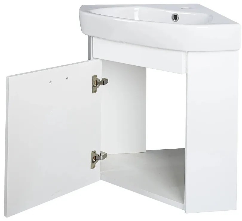 Viva STYLE Arda sarokszekrény CeraStyle Arda porcelán sarokmosdóval 46 x 46 cm - BALOS