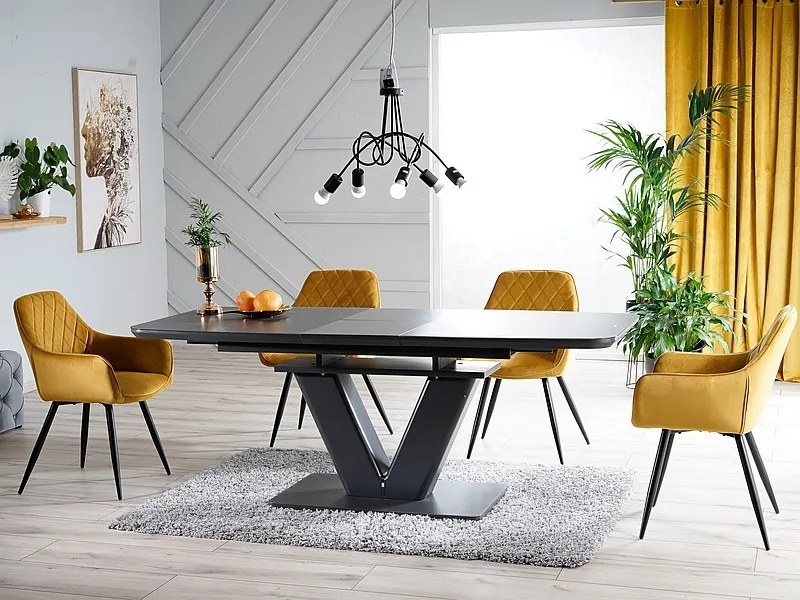 Linea Velvet karosszék curry