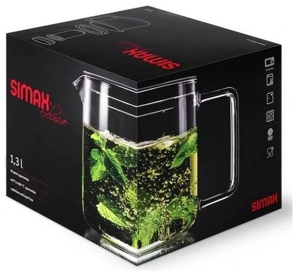 Simax üveg teáskanna rozsdamentes acél szűrővel1,3 l-től
