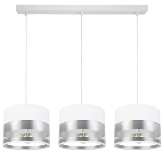 Csillár zsinóron MILO 3xE27/60W/230V ezüst