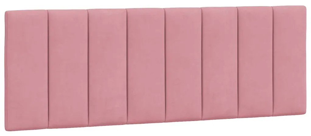 rózsaszín bársony fejtámla párna 120 cm
