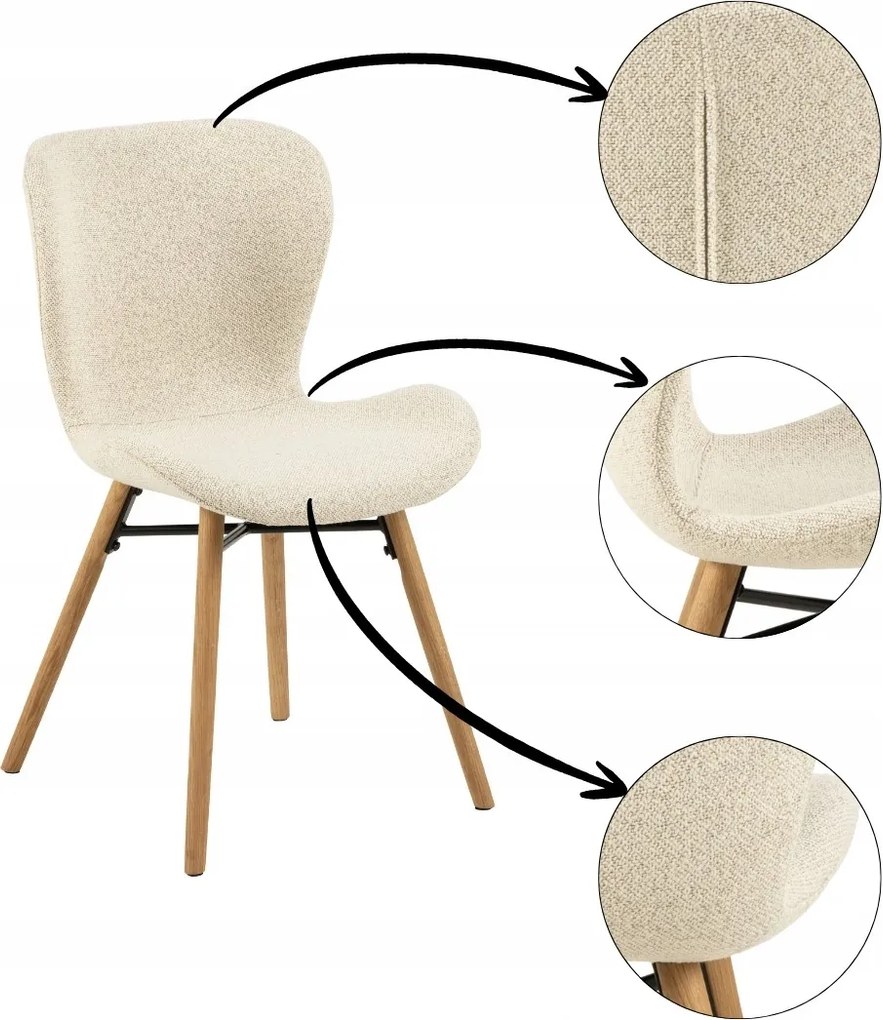 Kényelmes Kárpitozott Szék Batilda bézs nappali étkezőbe