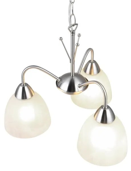 Fehér-ezüstszínű függőlámpa üveg búrával ø 43 cm Dobby – Trio