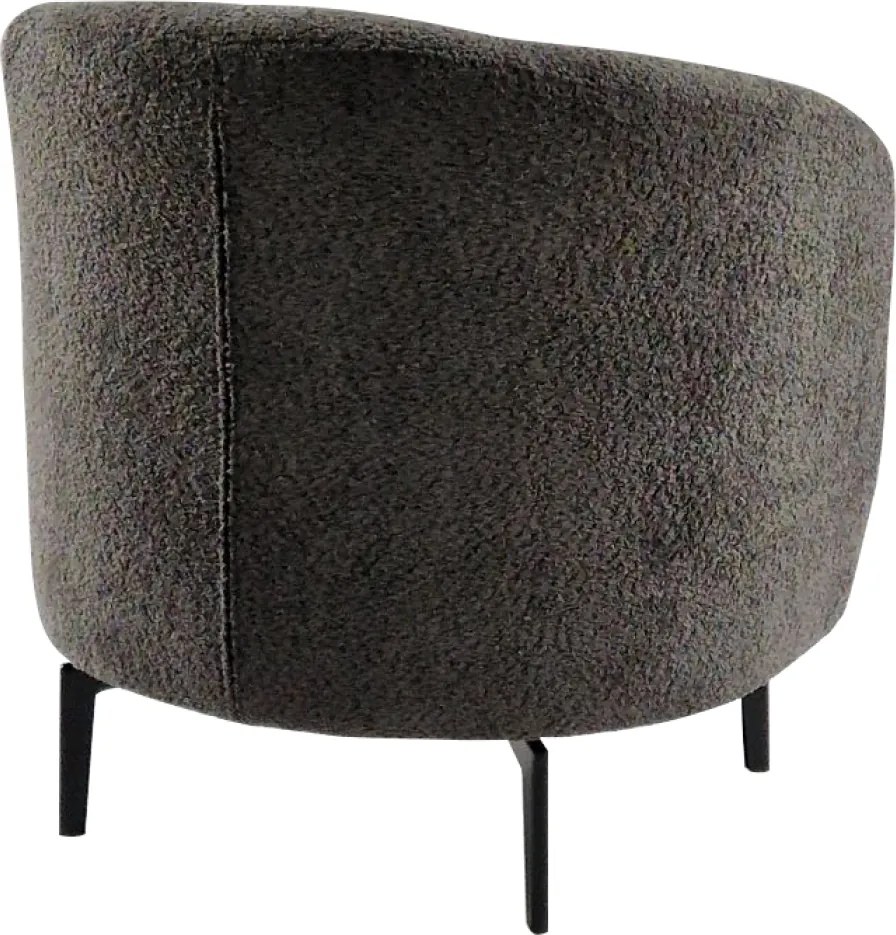 Fotel, szürkésbarna Taupe/fekete, PRESO