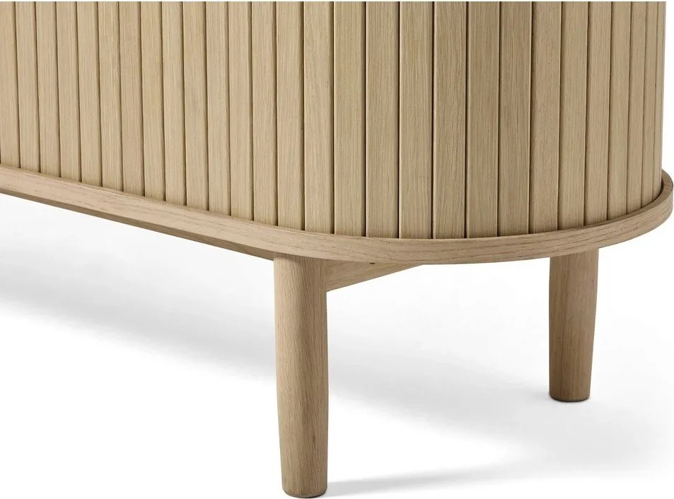 Natúr színű TV-állvány tölgyfa dekorral 180x56x40 cm Meta – Unique Furniture