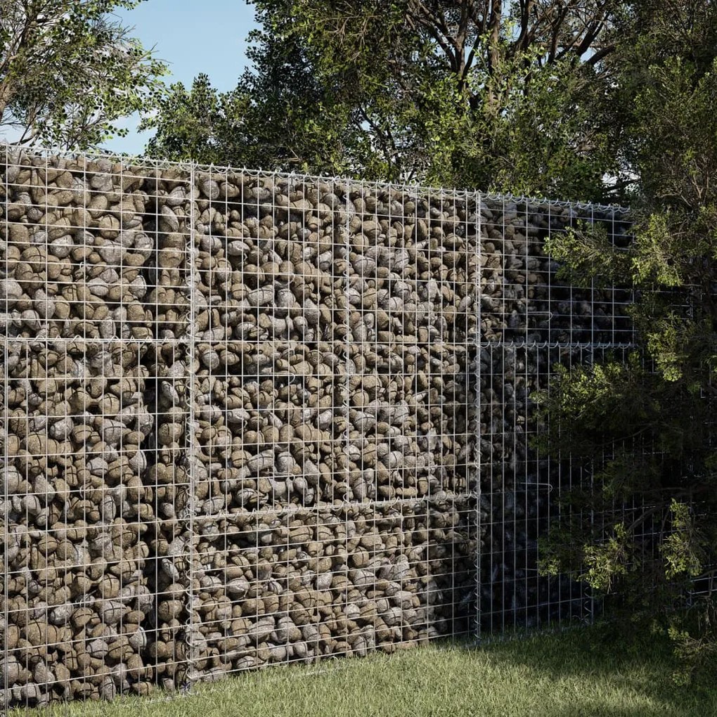 horganyzott vas gabion kosár fedéllel 100 x 50 x 150 cm