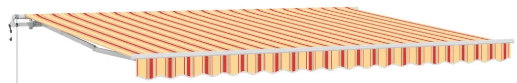 Automatikus Behúzható Napernyő Sárga és Narancs 450x350 cm