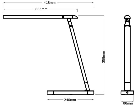 LED Dimmelhető érintős asztali lámpa MADERA LED/7W/230V fehér