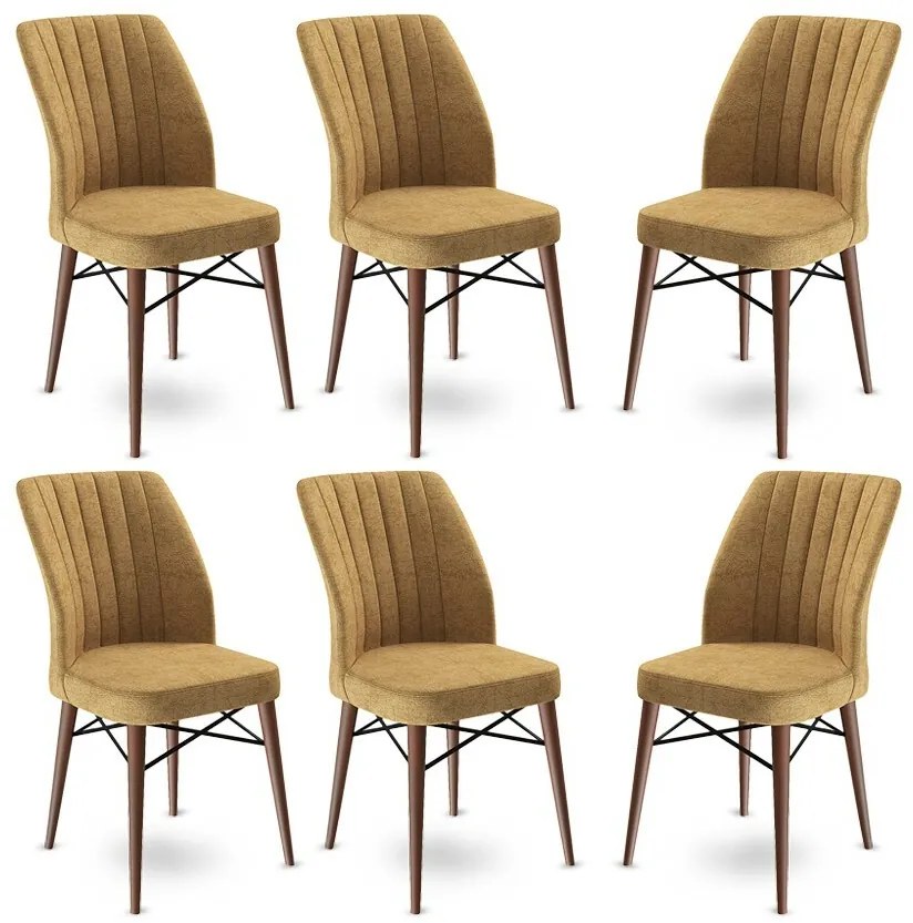 Flex Cappuccino és Brown étkezőszék szett, 6 db