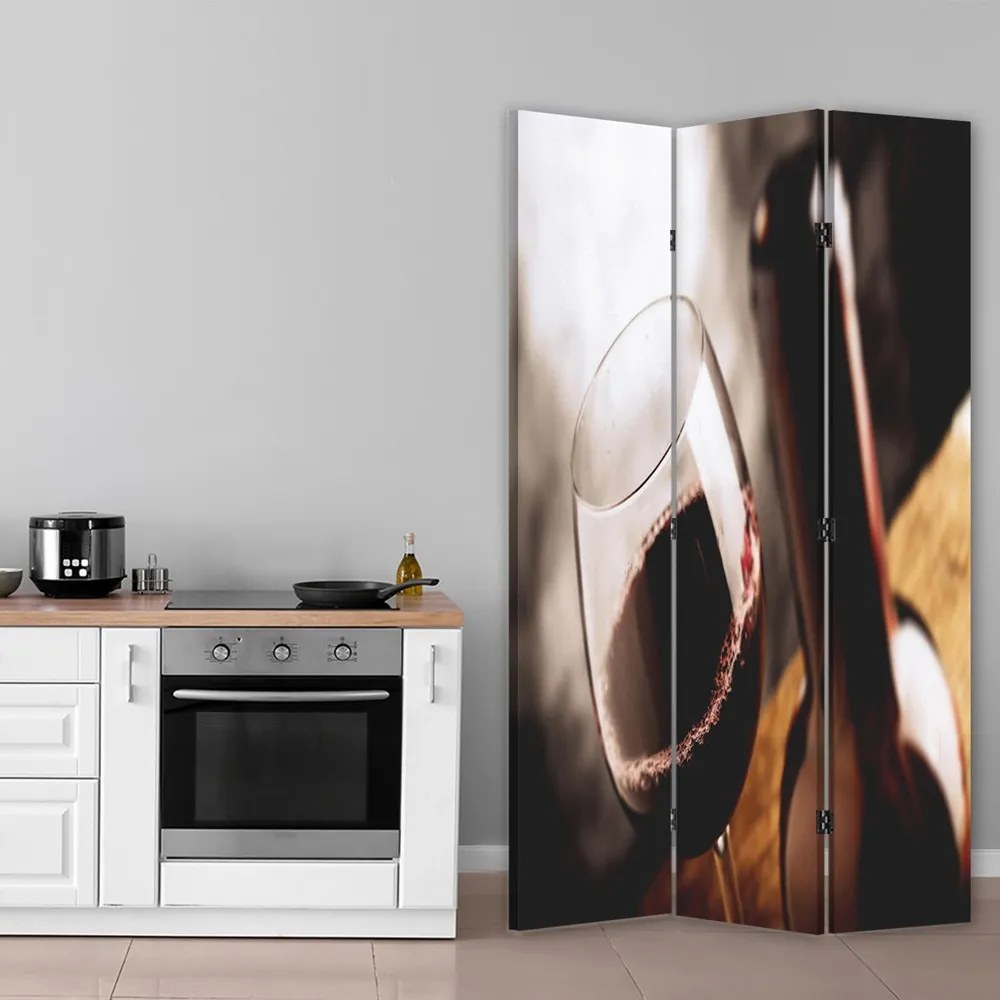 Gario Paraván Egy pohár száraz bor Méret: 145 x 170 cm, Kivitelezés: Forgó paraván 360°