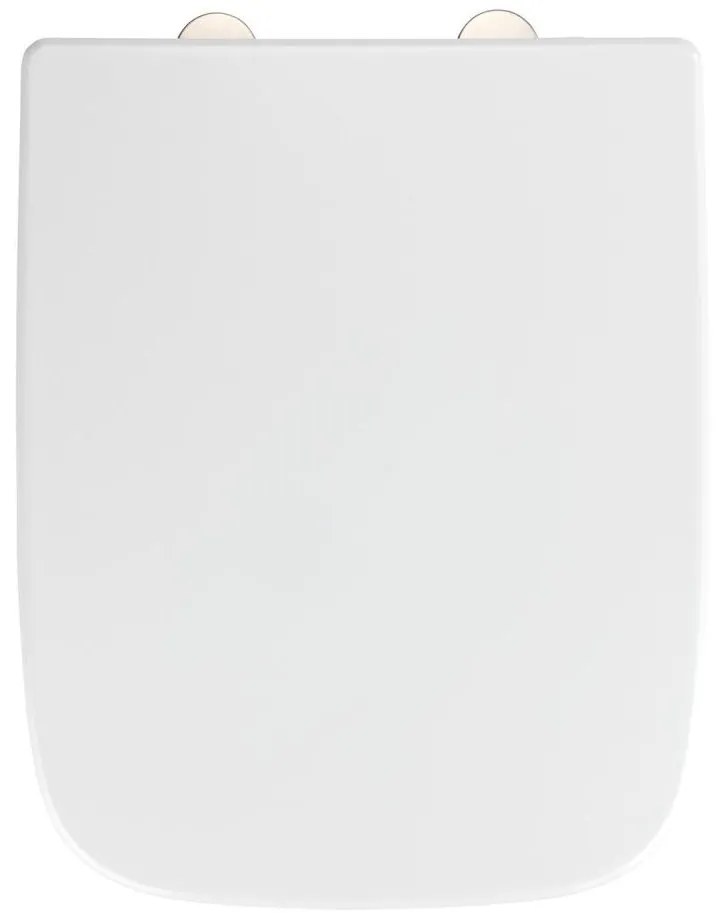 WENKO 24334100-WC-ülőke EXCLUSIVE 46,5x37 cm fehér/ezüst