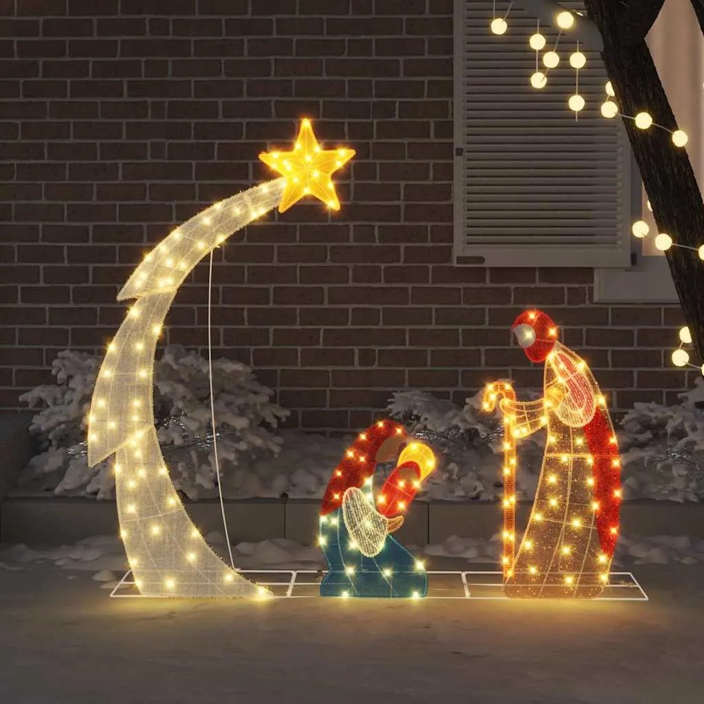 Betlehem Jelenet Meleg fehér 149 x32 x 127.5 cm Poliészter