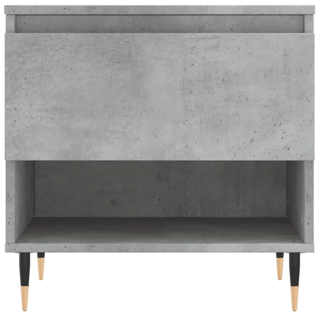 Betonszürke szerelt fa dohányzóasztal 50 x 46 x 50 cm