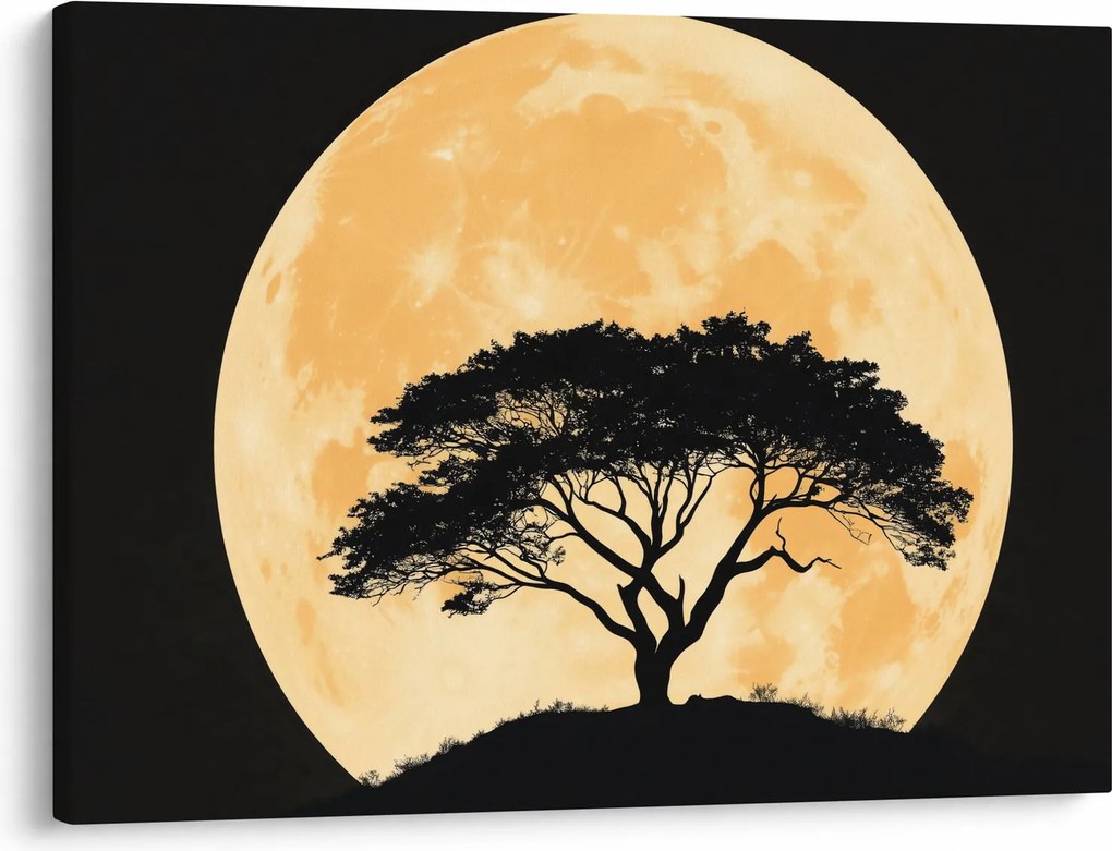 Kép – Fa arany teliholdban II. (70x50 cm)