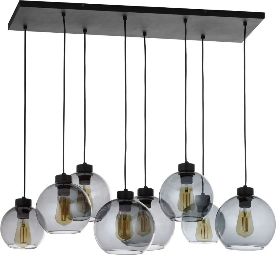 TK LIGHTING 4113 CUBUS Többágú Függesztett Lámpa Fekete, Grafit E27 IP20