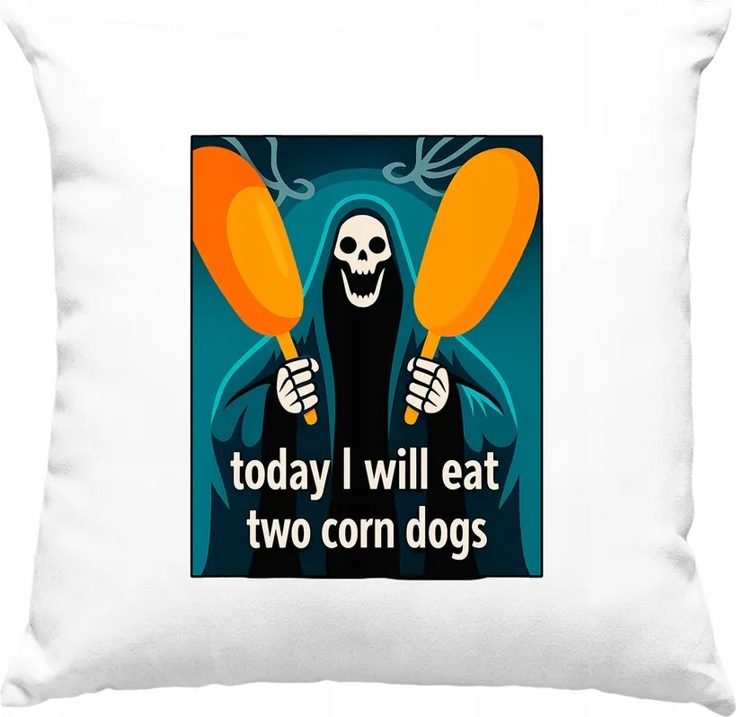 Párna corn dog halál mém vicc fehér