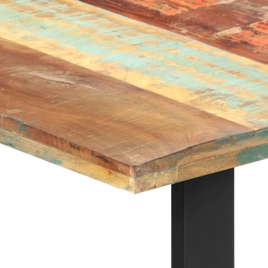 Tömör újrahasznosított fa étkezőasztal 180 x 90 x 76 cm