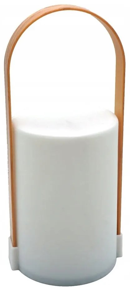 LED asztali lámpa fogantyúval LUNARI 25 cm, fehér