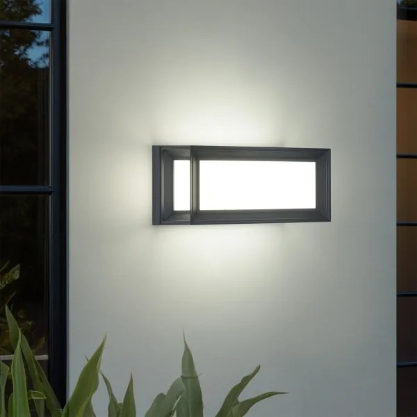 Brilagi - PARKER LED kültéri fali lámpatest érzékelővel, 12W/230V, antracit, IP44