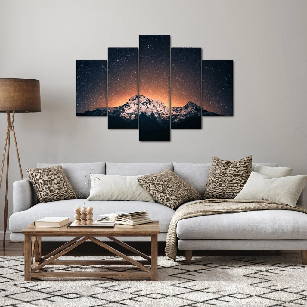 A csillagos ég, a hegyekkel képe (150x105 cm)
