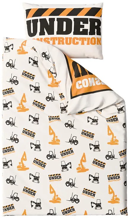 Világító pamut ágynemű BAGR narancssárga Ágyneműhuzat mérete: 70 x 90 cm | 140 x 200 cm